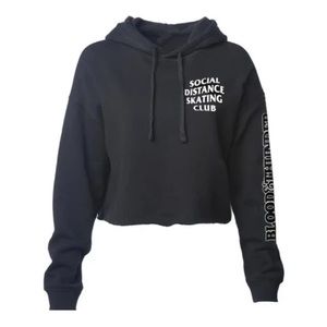SOCIAL DISTANCE SKATING CLUB CROPPED HOODIE
